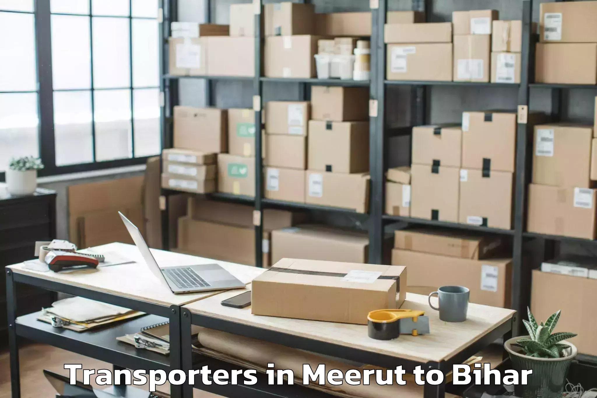 Book Meerut to Jogbani Transporters